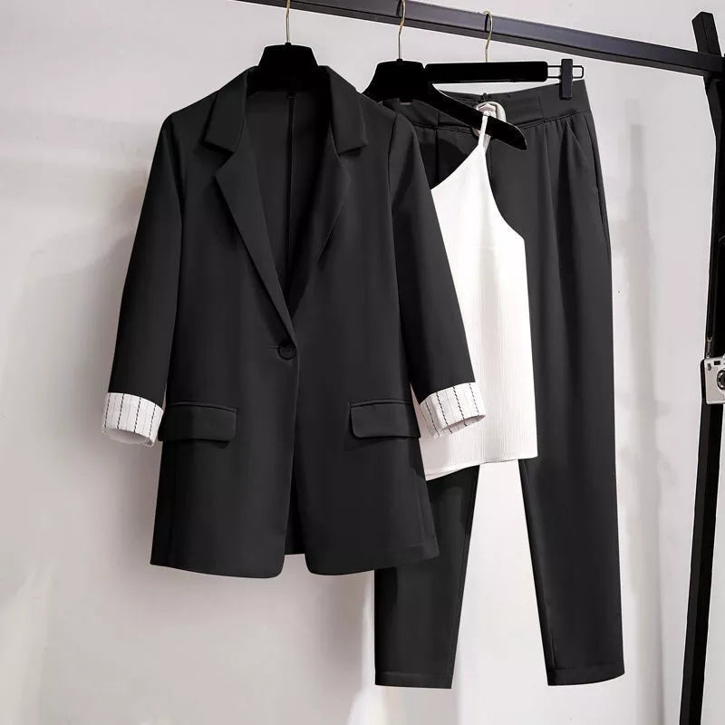 Damen Anzug Übergröße Elegante 3-teilig Modisch - BerlinGlamour