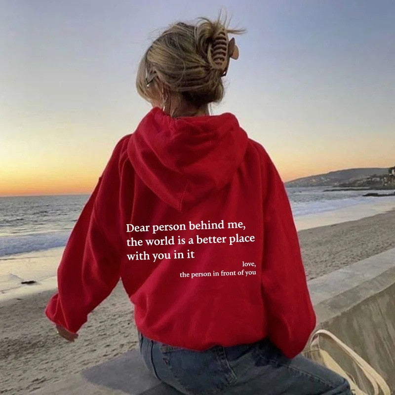 Liebe Person Hinter Mir Hoodie Unisex Grau