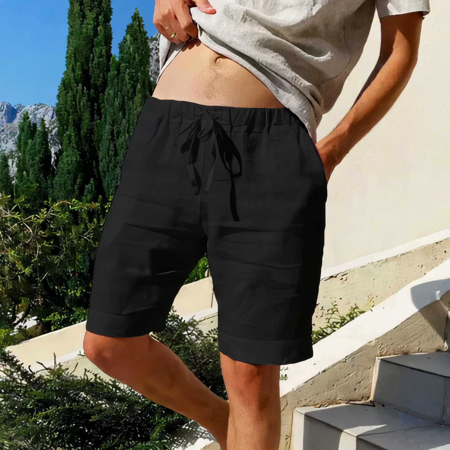 Bequeme Kurze Herrenhose Freizeithose Sommer