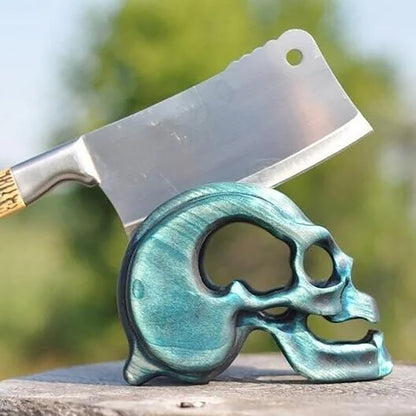 Skull Messerhalter Edelstahl Totenkopf Design