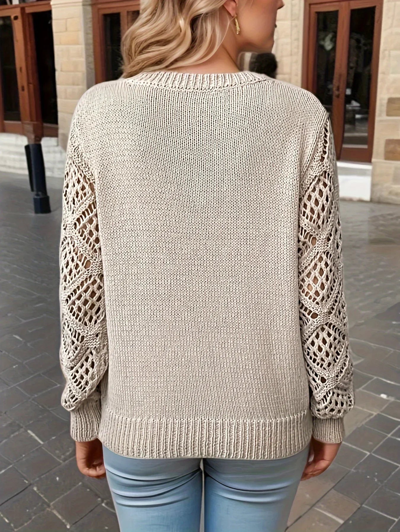 Strickpullover V-Ausschnitt Damen Modern