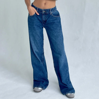 Damen Jeans Weitbein Helle Vintage Jeans