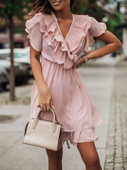 Kurzes Partykleid mit Rüschen Elegant