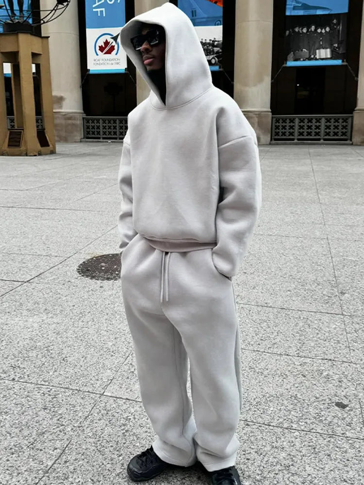 Männer Trainingsanzug Oversized Sportlich Bequem