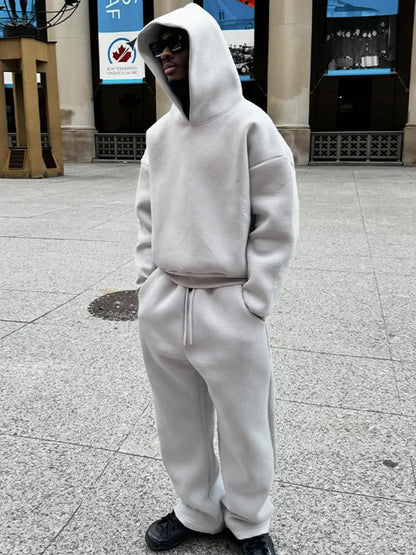Männer Trainingsanzug Oversized Sportlich Bequem