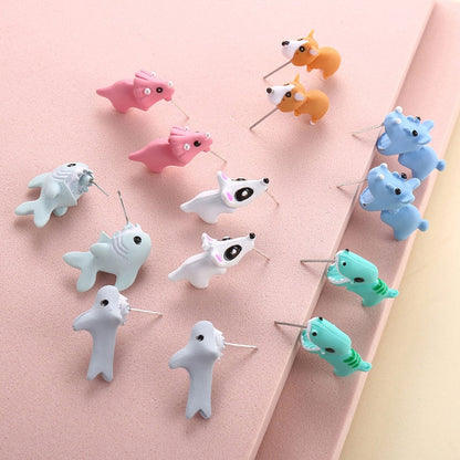 Tierohrringe Cartoon Kreative Tierbiss Schmuck