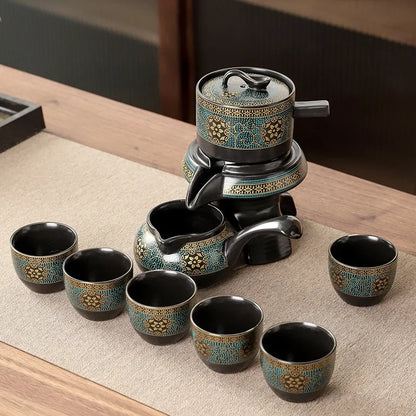Luxus Porzellan Tee Set Gold Dekor Asiatisch
