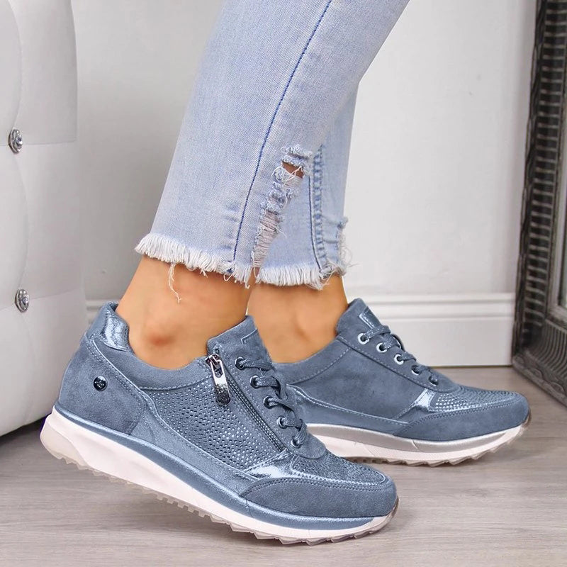 Schnürschuhe Reißverschluss Lässig Heidi Stil