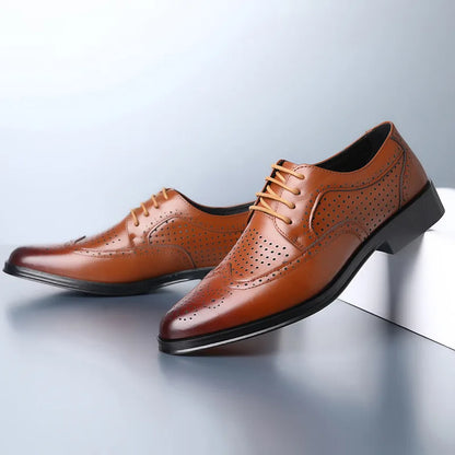 Herren Anzug Schuhe Bequem Oxford Schuhe Schwarz