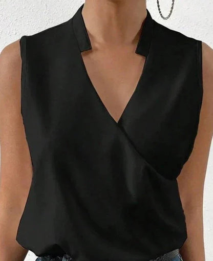 Elegantes Damen Top Ärmellos Einfarbig Sommer