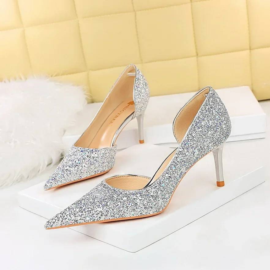 Stiletto Schuhe Hochzeit Hochhackig Glamour Damen - BerlinGlamour