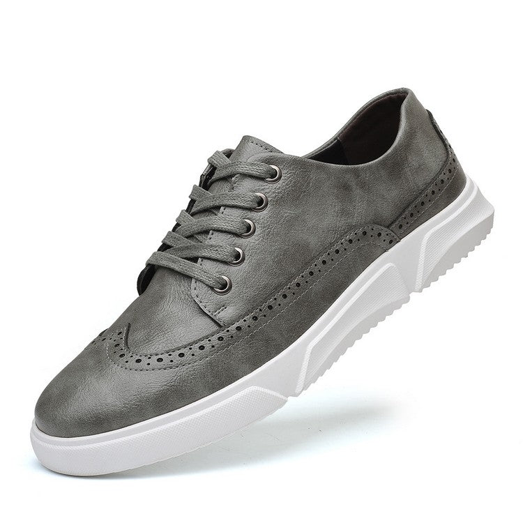 Herren Leder Sneaker Elegant Braun für Geschäftsanlässe
