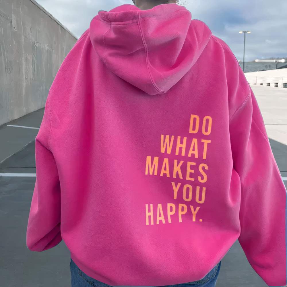 Rostfarbener Kapuzenpullover Statement Fashion Modern
