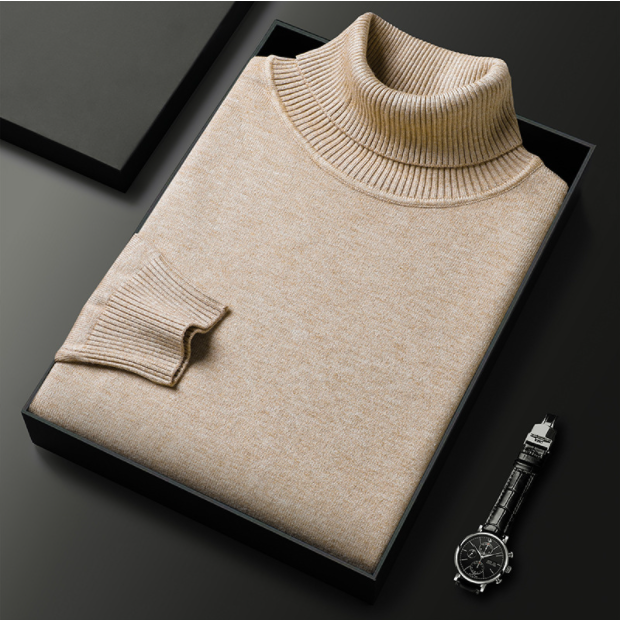 Herren Rollkragenpullover Lässig Frühjahr Bequem
