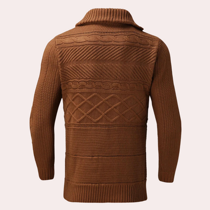 Herren Rollkragenpullover Merinowolle Warm Klassisch