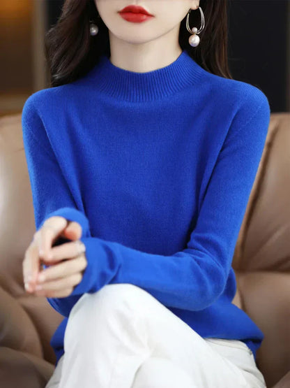 Damen Pullover Elegent Langarm Stilvoll