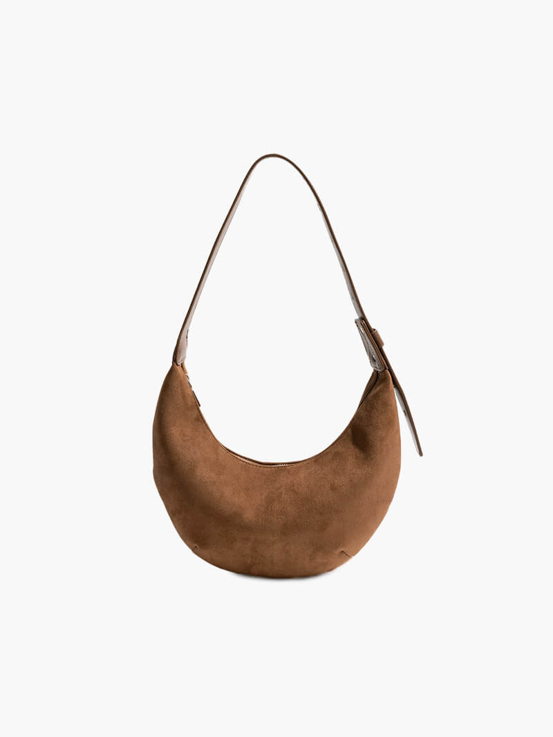 Ledertasche Halbmond Schuhe Wildleder Frauen - BerlinGlamour