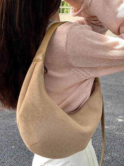 Ledertasche Halbmond Schuhe Wildleder Frauen