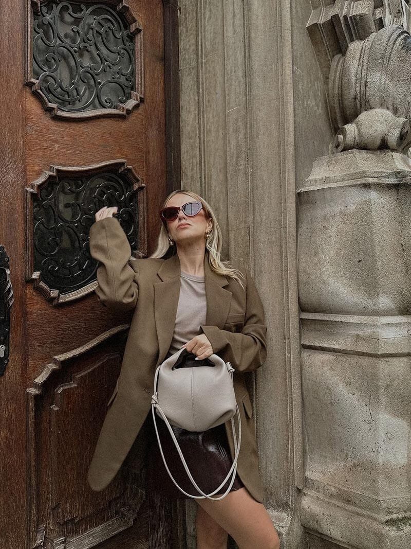 Damen-Tasche Kunstleder Modern Schlicht