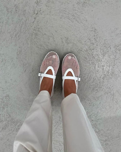 Mesh Ballerinas Damen Schuhe Atmungsaktiv