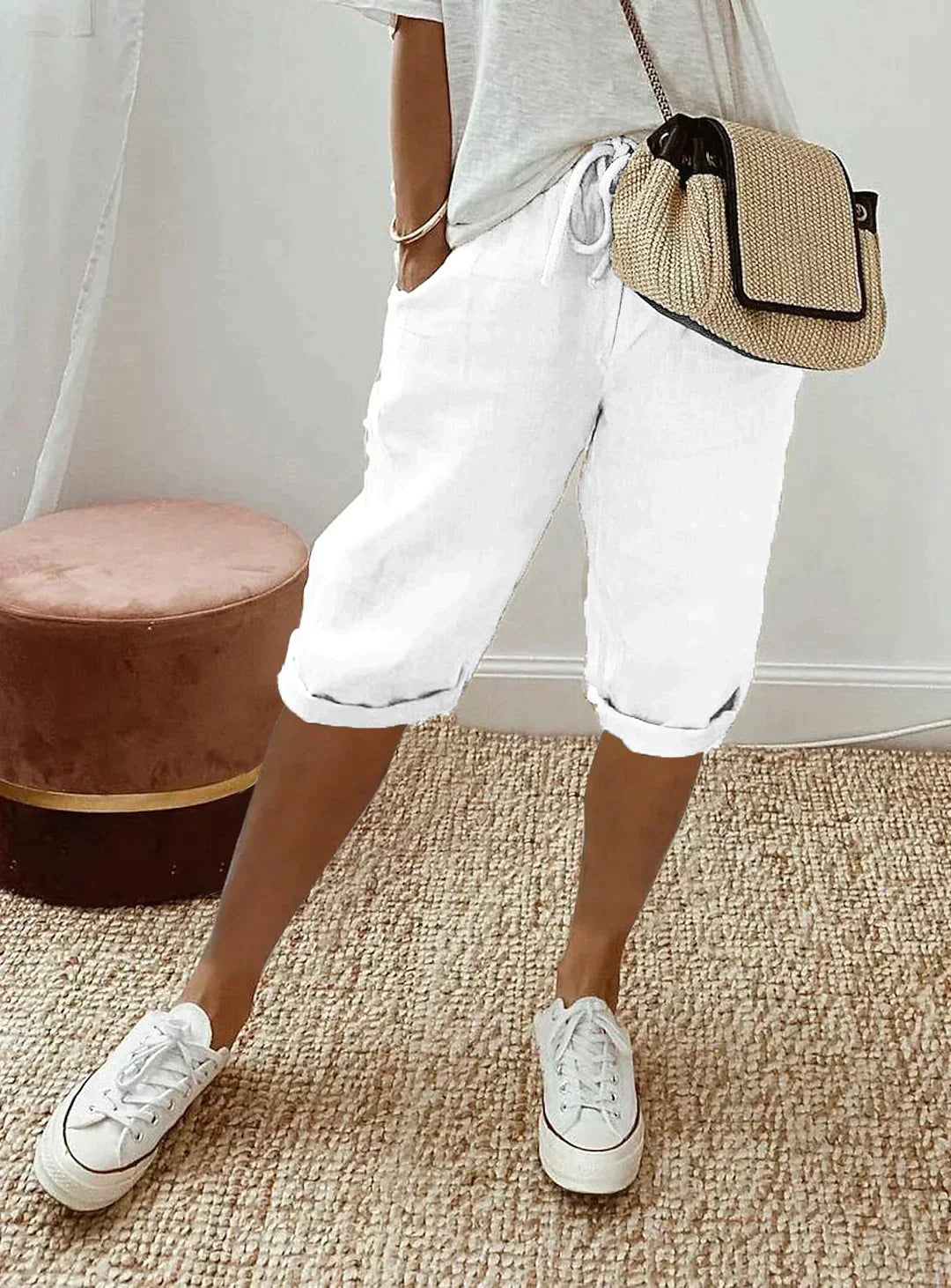 Leinenhose Damen Sommer Elegant Leicht