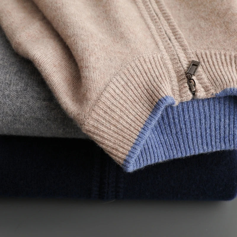 Herren Cashmere Jacke Warm Elegant Winter