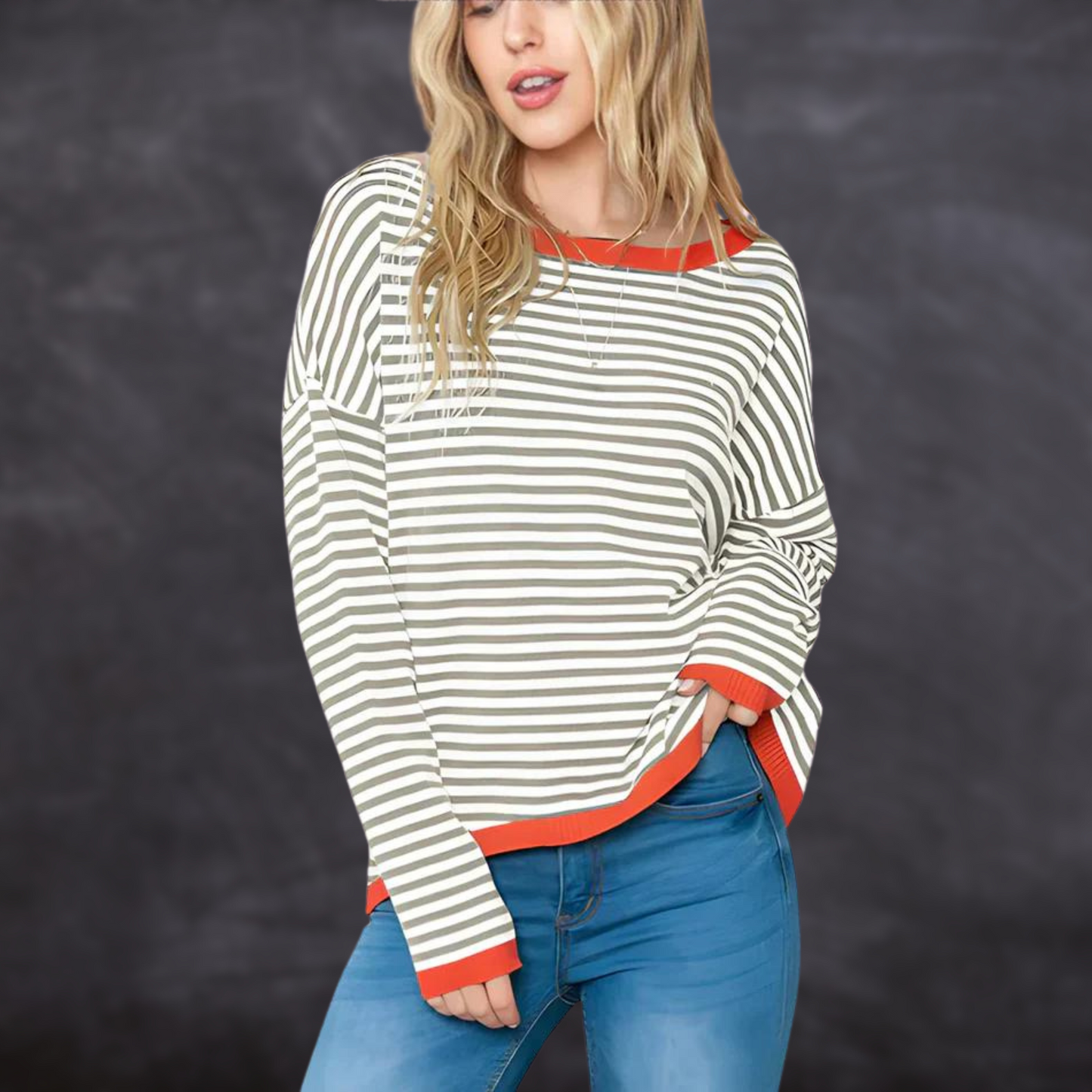 Gestreifter Pullover Damen Modern