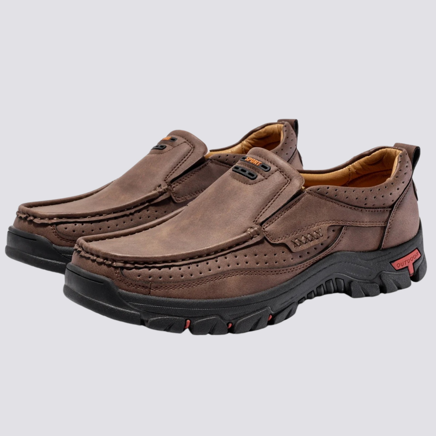 Herren Schuhe Vintage Stil Braun Lederschuhe - BerlinGlamour