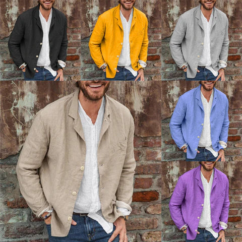 Herren Sommerjacke Leicht Baumwolle Leinen Modern - BerlinGlamour