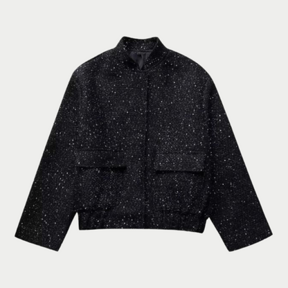 Glamour Jacke Pailletten Elegante Abendjacke