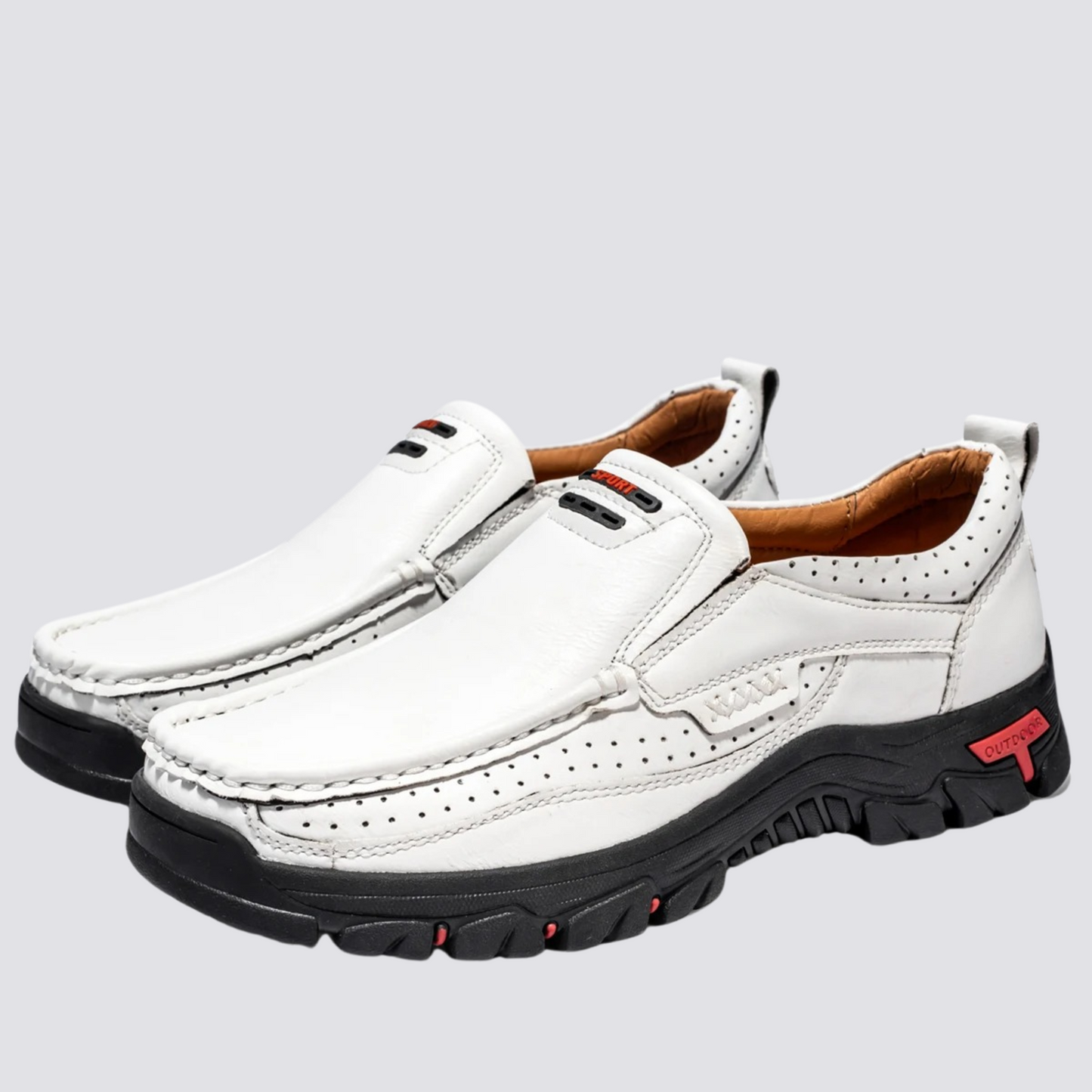 Herren Schuhe Vintage Stil Braun Lederschuhe