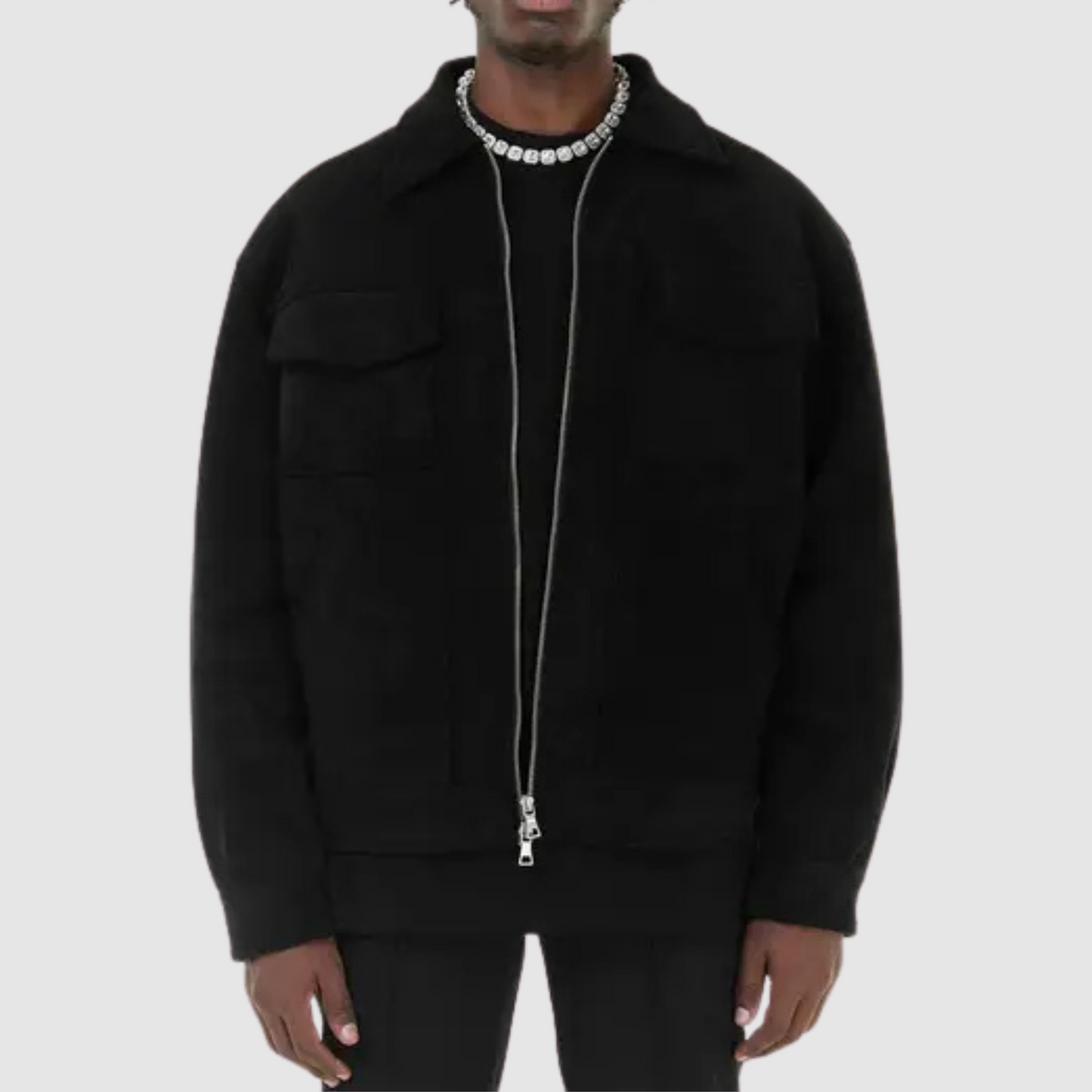 Lederjacke Damen Klassisch Wildleder Schwarz - BerlinGlamour