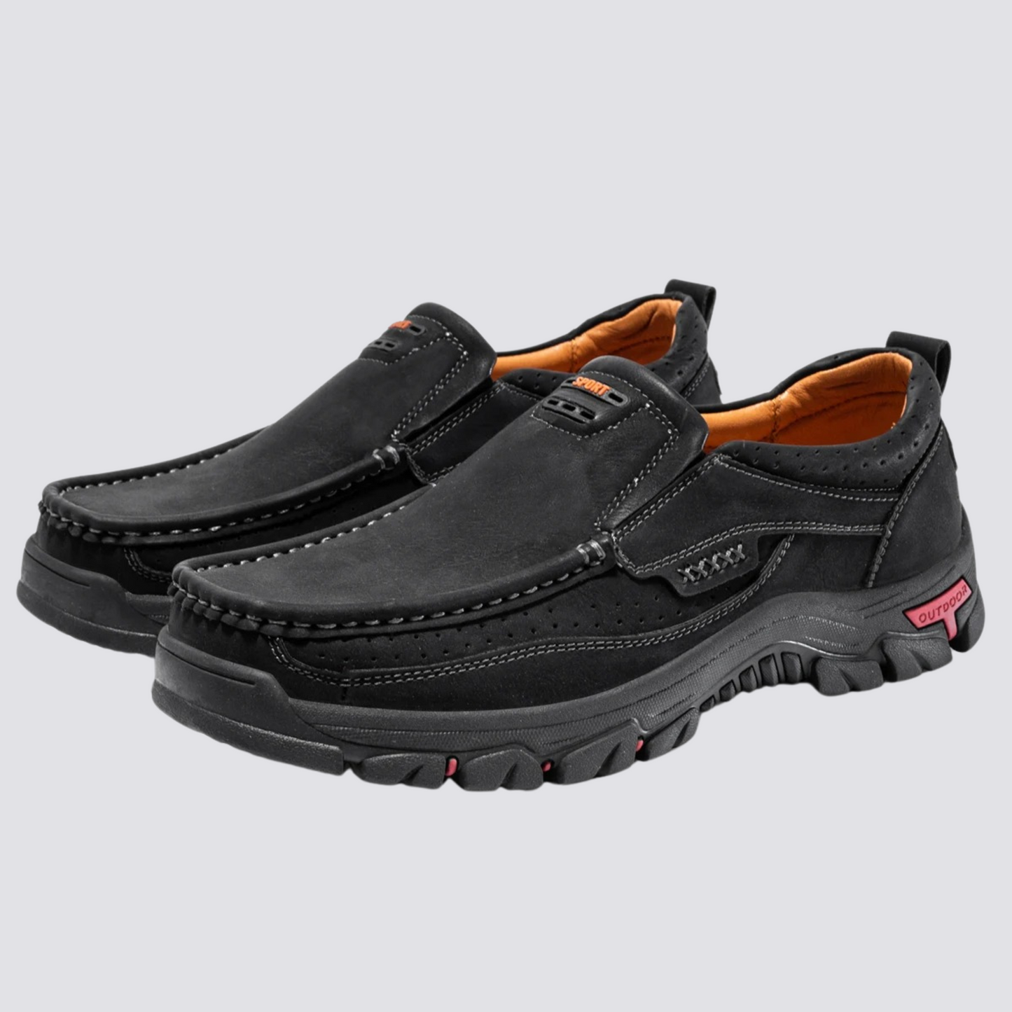 Herren Schuhe Vintage Stil Braun Lederschuhe