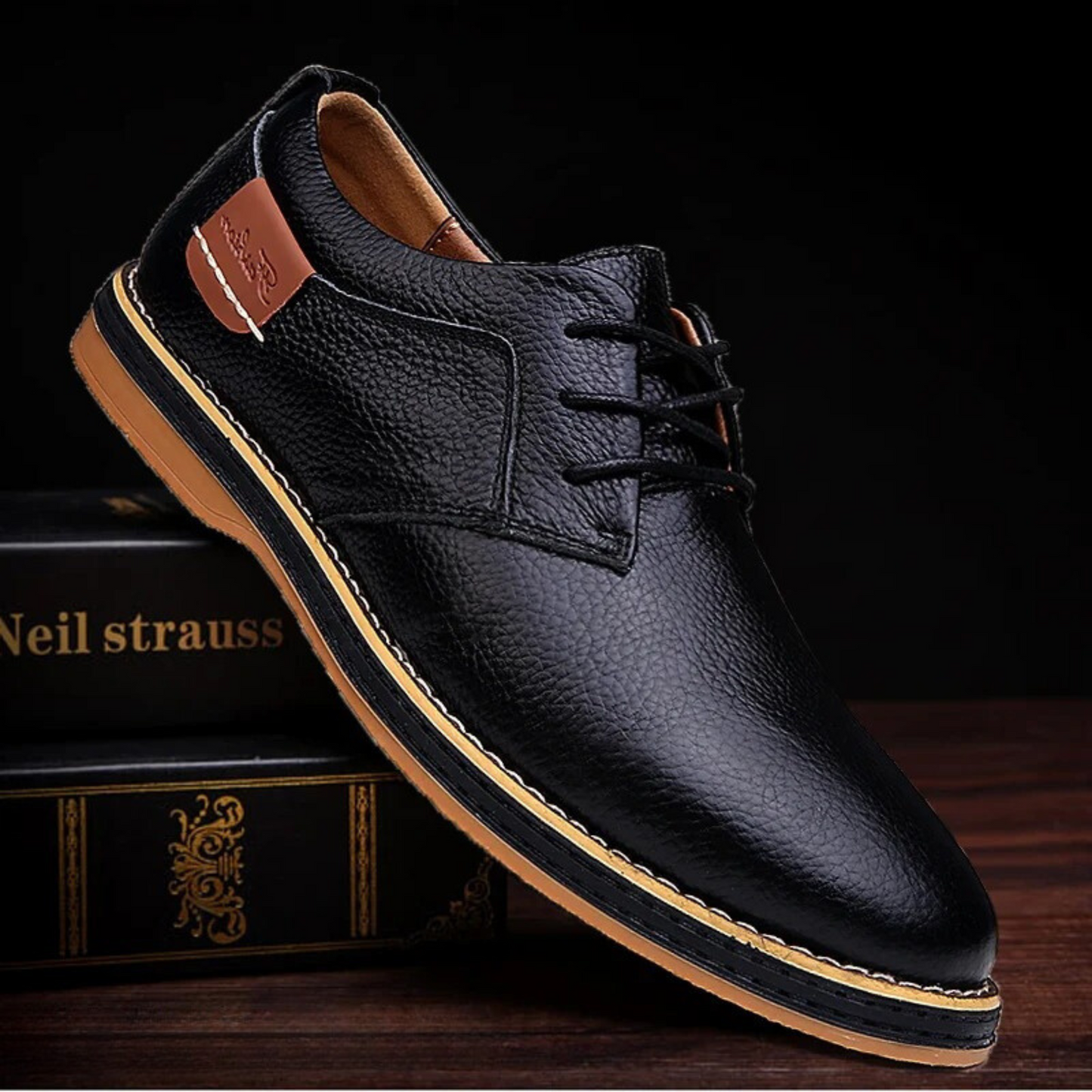 Herren Lederschuhe Heidi Mode Echtleder Schwarz - BerlinGlamour