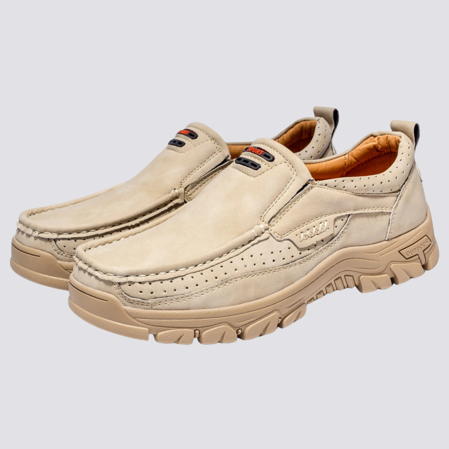 Herren Schuhe Vintage Stil Braun Lederschuhe