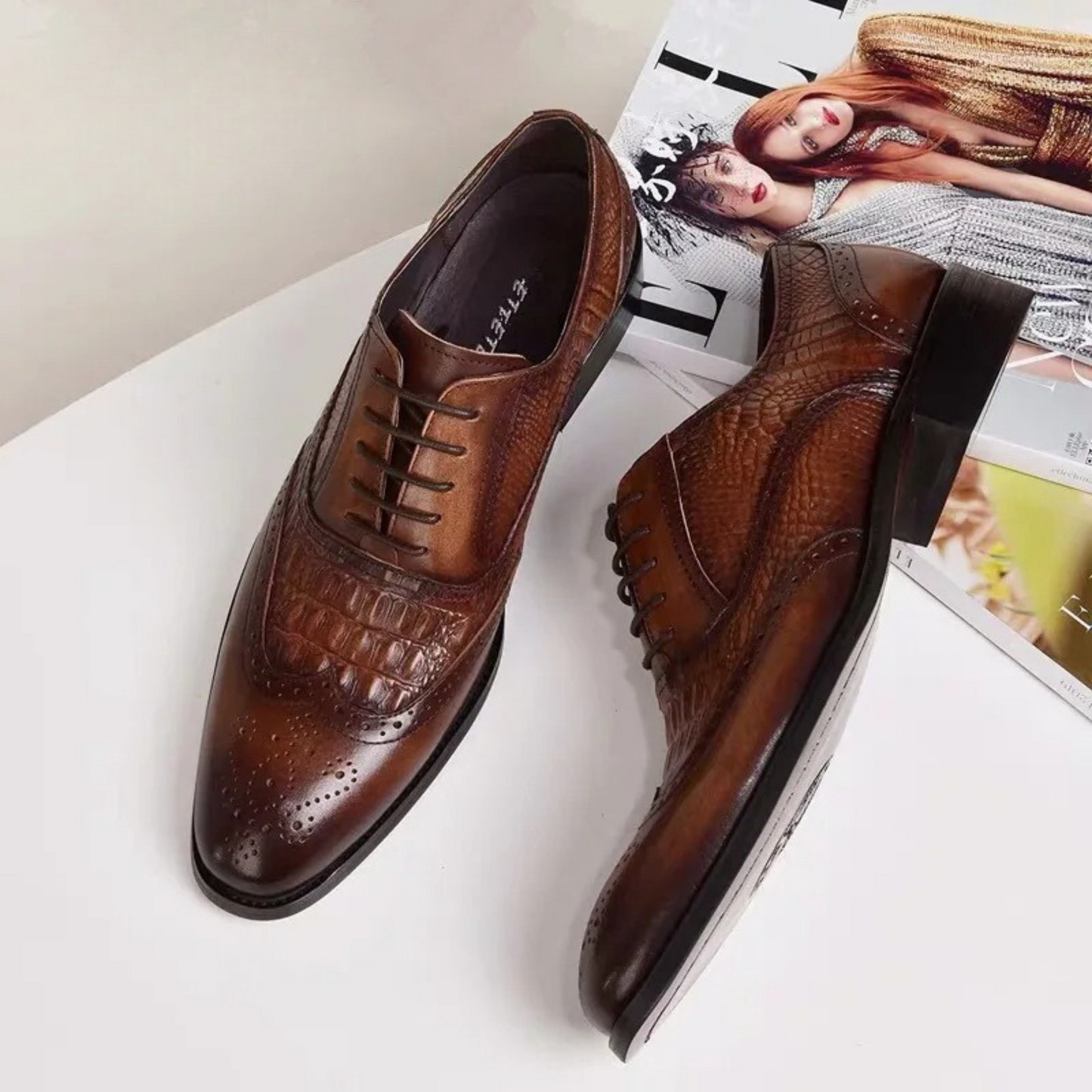 Herren Lederschuhe Classic Stil Schwarz - BerlinGlamour