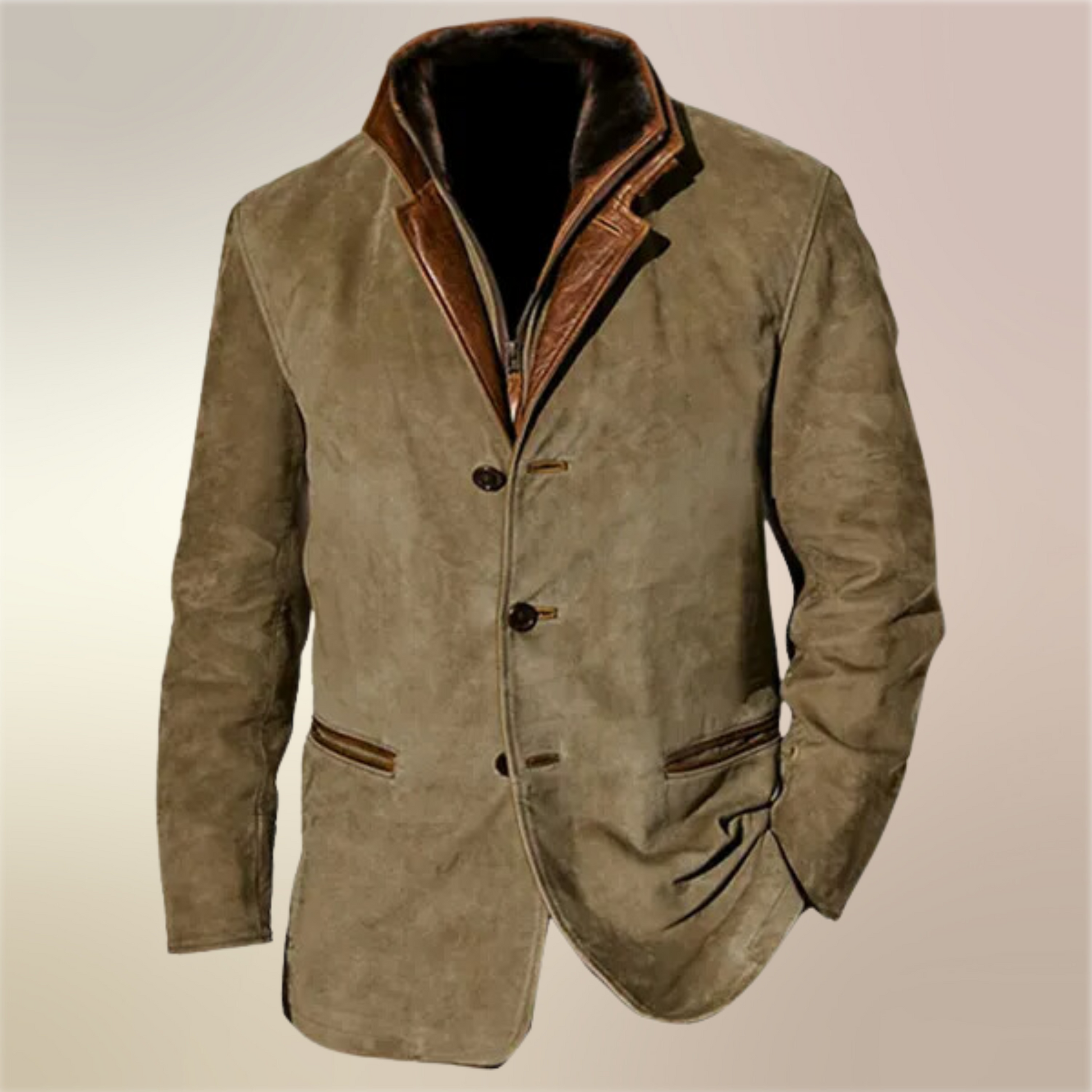 Lederblazer Herren Modern Schwarz Ledermantel - BerlinGlamour
