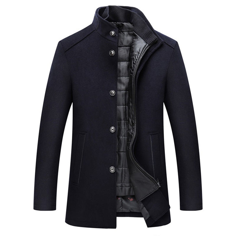 Mantel für Männer Modern Elegant Schwarz