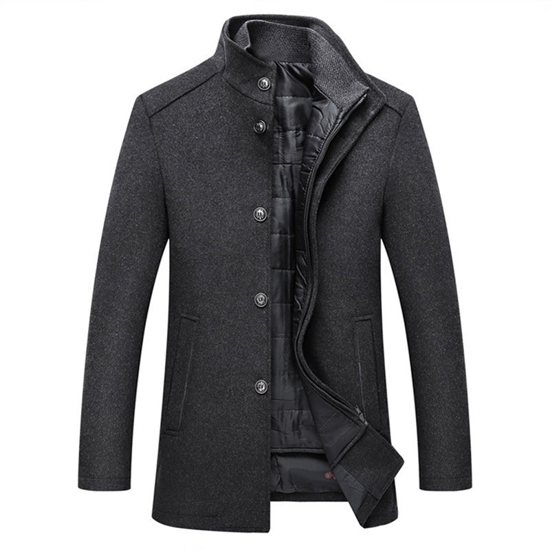 Mantel für Männer Modern Elegant Schwarz