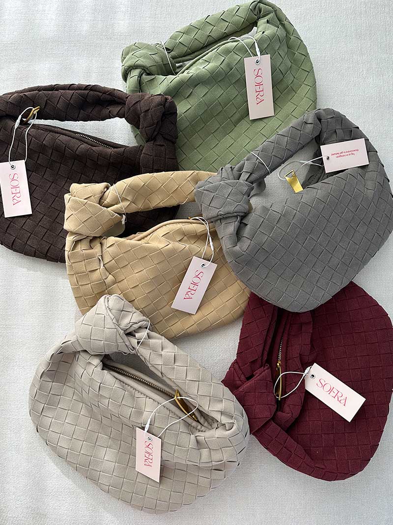Geflochtene Wildleder Mini Tasche Frauen