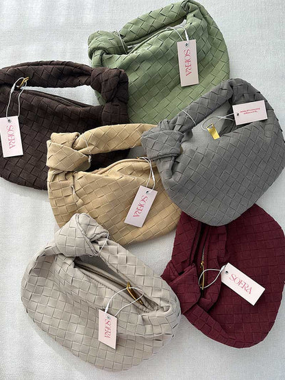 Geflochtene Wildleder Mini Tasche Frauen