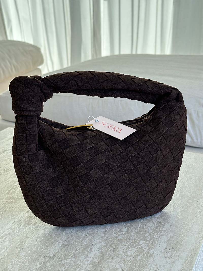 Geflochtene Wildleder Mini Tasche Frauen