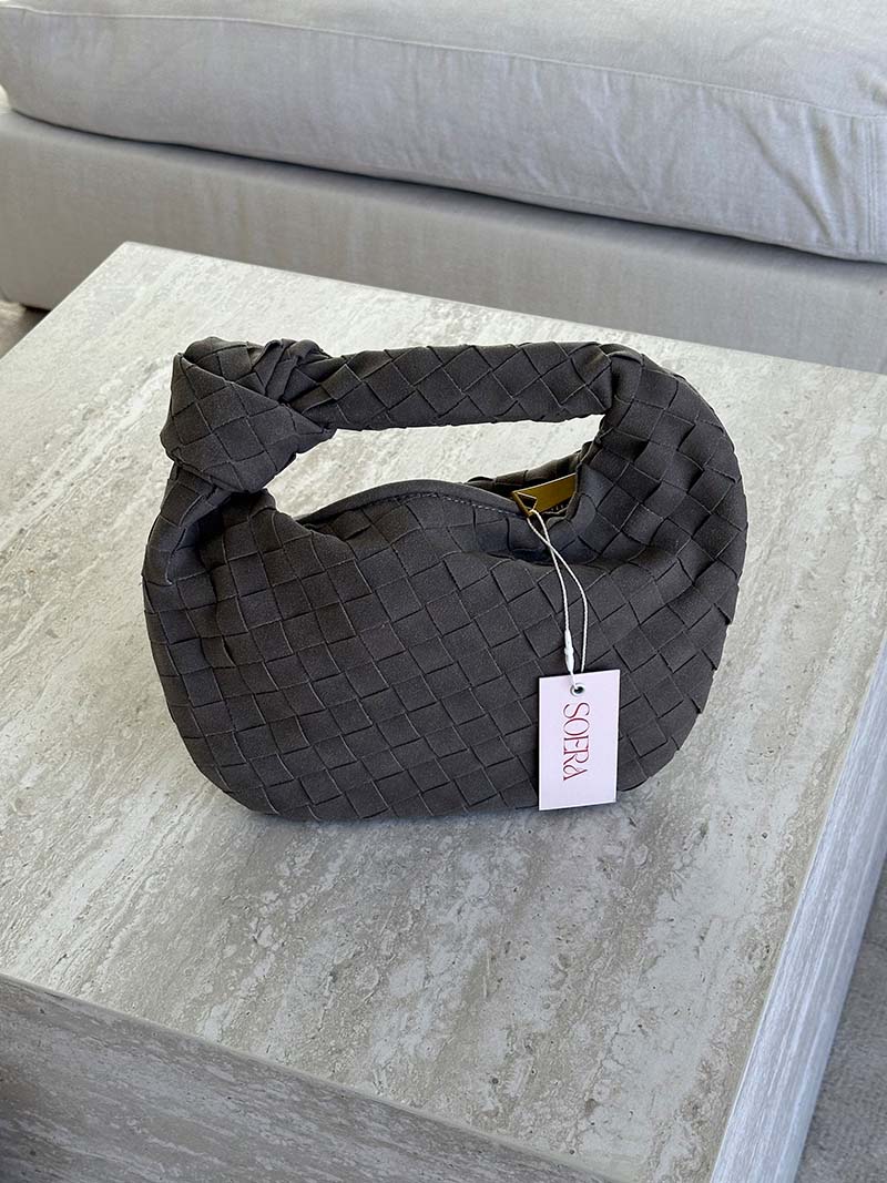 Geflochtene Wildleder Mini Tasche Frauen