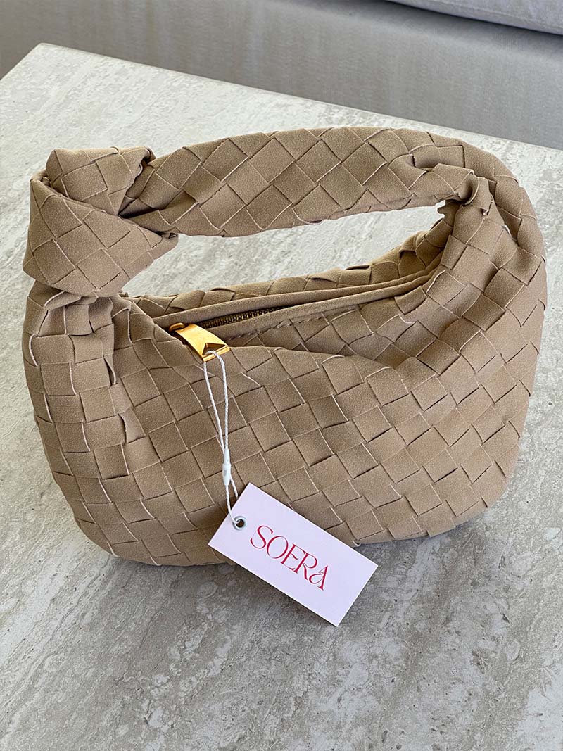 Geflochtene Wildleder Mini Tasche Frauen