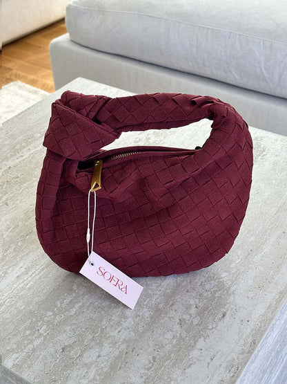 Geflochtene Wildleder Mini Tasche Frauen