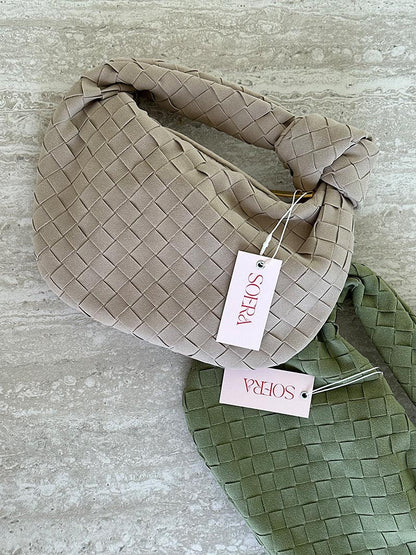 Geflochtene Wildleder Mini Tasche Frauen