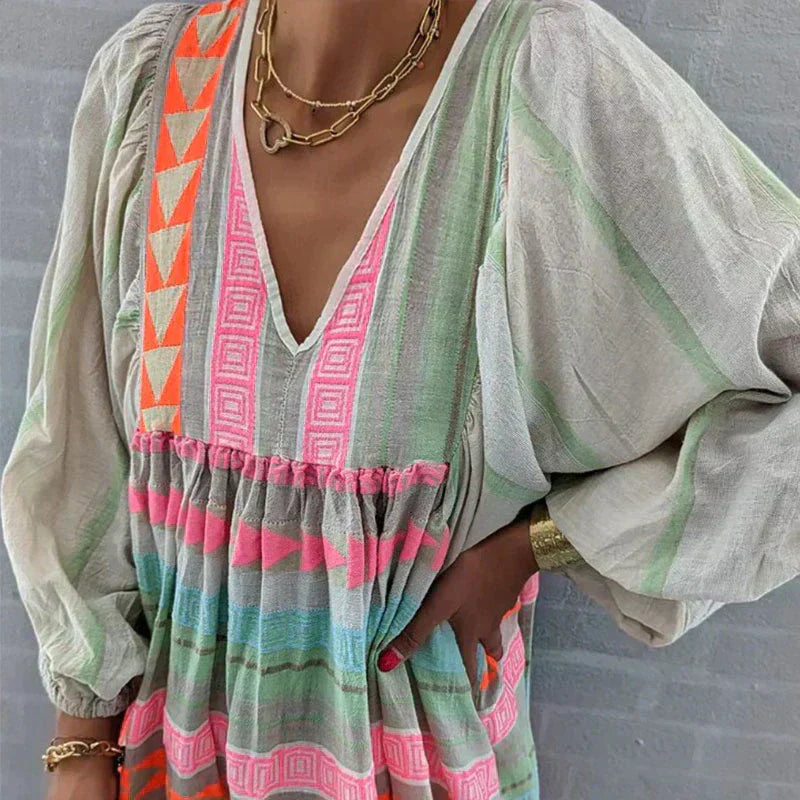 Boho Maxi-Kleid Lang Frauen Sommer