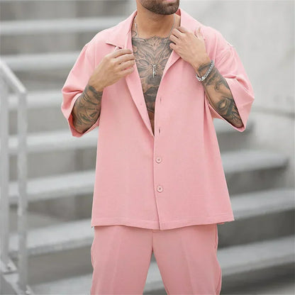 Herren Sommer Set Leicht Atmungsaktiv Modern