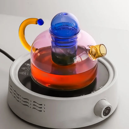 Glas Teeset Kontrast Farben Modern