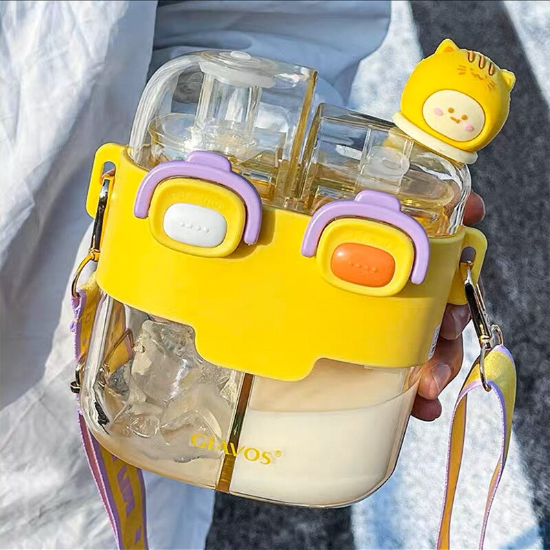 Kinder Trinkflasche Doppelkammer Wasserflasche - BerlinGlamour